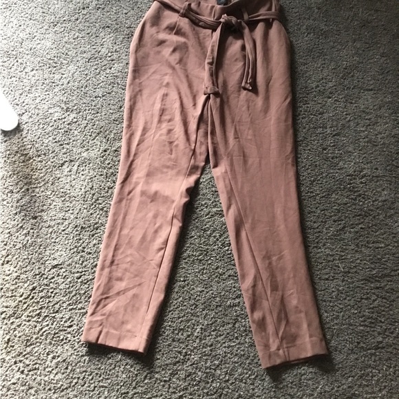 JL jules Pants - Brown Relaxed Fit Knit Trousers with Drawstring Waist
